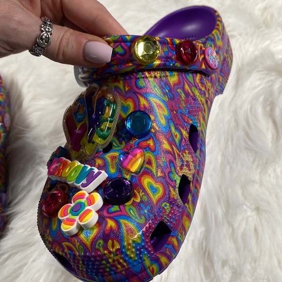 🎶[ Crocs ] Limited Edition Neon Purple Classic Lisa Frank Clog - Picture 9 of 15